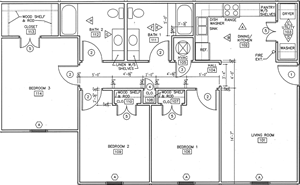 3 Bedroom / 2 Bath - 1,192 Sq.Ft.*